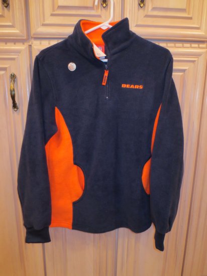 (image for) NFL For Her Chicago Bears Partial Zip Sweatshirt Jacket, S (174) - Click Image to Close