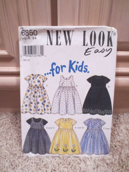 (image for) Pattern, New Look Easy for Kids, 6850, Size A 3-8 - Click Image to Close