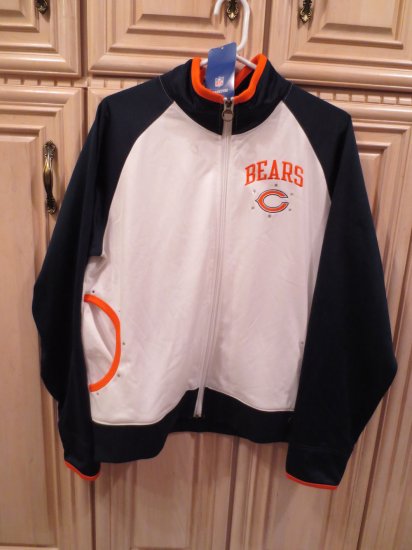 (image for) NFL Chicago Bears Women's Zippered Jacket w/ Studs, XL (164) - Click Image to Close