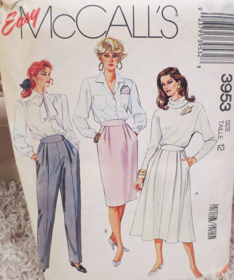 (image for) Pattern, McCall's, 3953, Size 12 - Click Image to Close