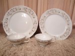 (image for) VINTAGE SHEFFIELD FINE CHINA CLASSIC 501 JAPAN; 2 PLATES, 2 CUPS