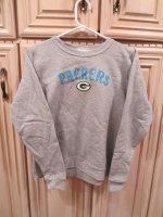 (image for) NFL for Her Ladies' Gray Green Bay Packers Sweatshirt, L (29)