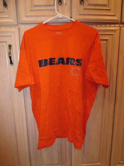 (image for) NFL Chicago Bears Men's Orange 100% Cotton T-Shirt, XL (104T) - Click Image to Close