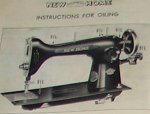 (image for) New Home Sewing Machine, Actual Instruction Manual, Item M1