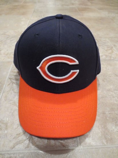 (image for) NFL Chicago Bears Baseball Cap Hat, Navy Blue & Orange (193) - Click Image to Close