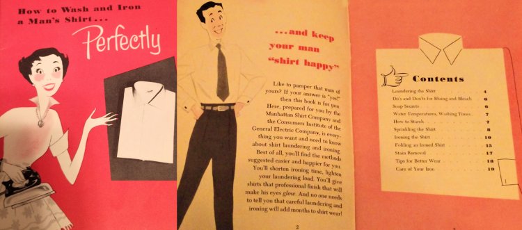 (image for) Booklet, How to Wash and Iron a Man's Shirt Perfectly, Vintage - Click Image to Close
