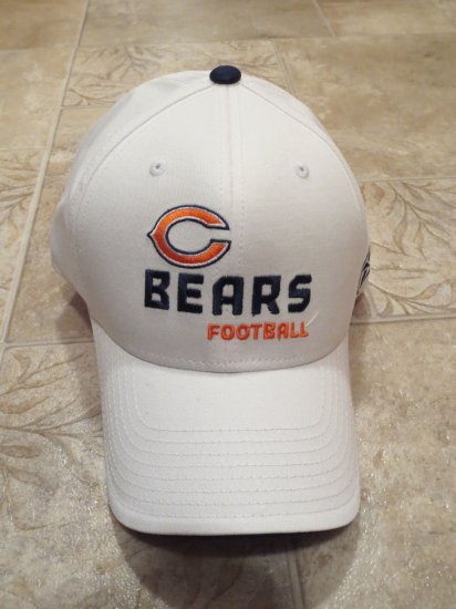 (image for) NFL Chicago Bears Baseball Cap Hat, White (184) - Click Image to Close