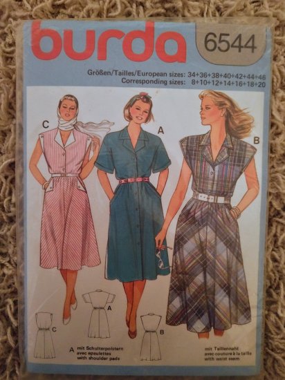 (image for) Pattern, Burda, 6544, Sizes 8 - 20 - Click Image to Close