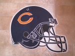 (image for) NFL Bears Helmet Design, 16 1/2" x 14 1/2", Heavy Fabric (125)