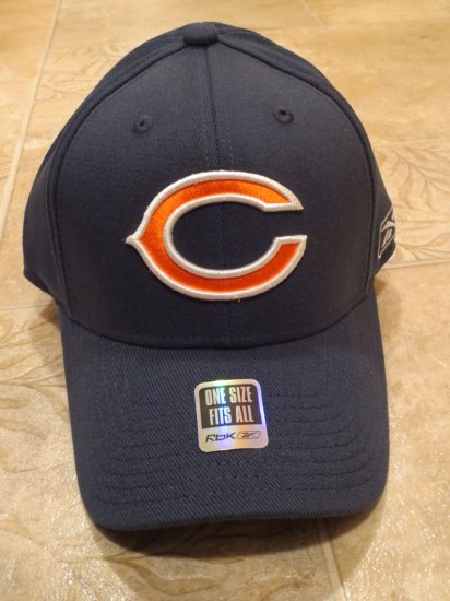 (image for) NFL Chicago Bears Baseball Cap Hat, Navy Blue (186) - Click Image to Close