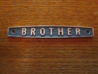 (image for) Nameplate, Brother, Vintage, Item UPNPB