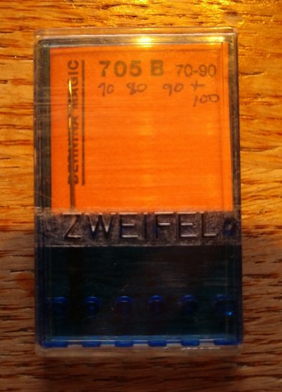 (image for) Bernina, 705B Needles, Zweifel, 1 Needle, Item N23 - Click Image to Close