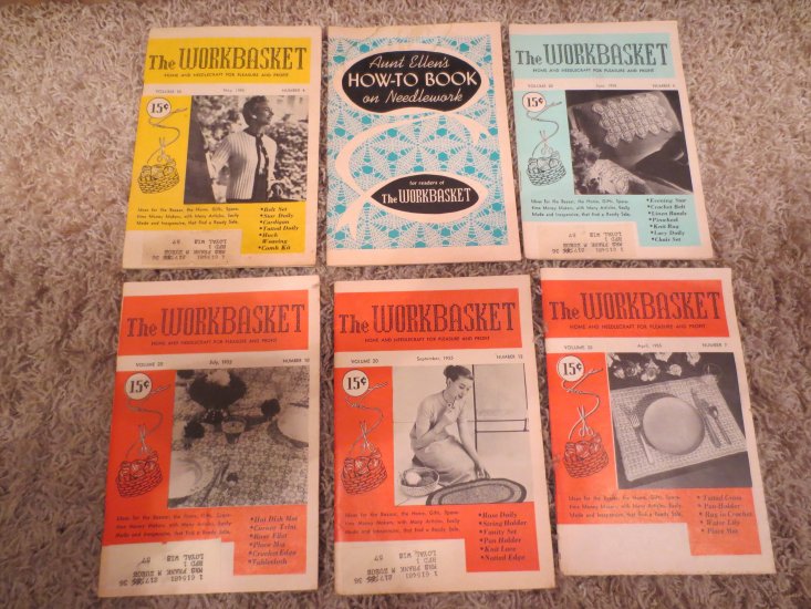 (image for) The Workbasket, 5 Issues, Aunt Ellen's How-to Book on Needlework - Click Image to Close
