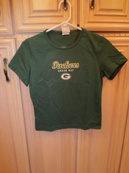 (image for) NFL Green Bay Packers Green T-Shirt, 100% Cotton XS (28) - Click Image to Close