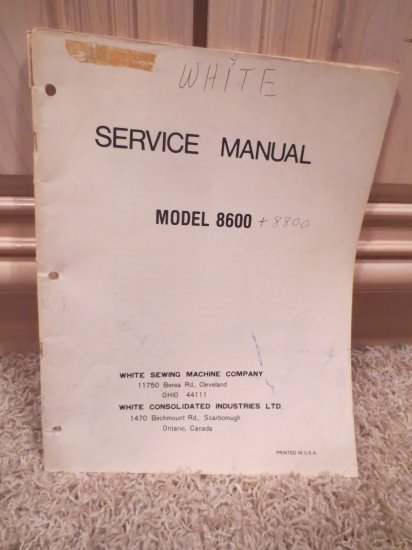 (image for) White 8600 8800 Service Manual - Click Image to Close