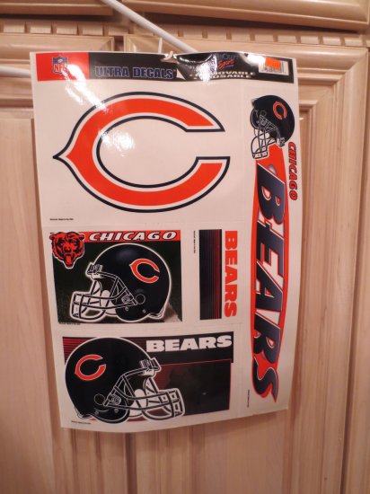 (image for) NFL Bears Ultra Decals, Removable & Reusable, 5 Decals (126) - Click Image to Close