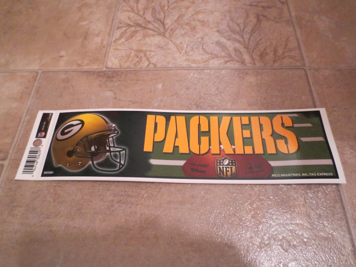 (image for) NFL Green Bay Packers Helmet Bumper Sticker (10) - Click Image to Close