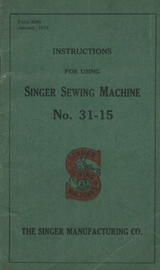 (image for) Singer 31-15, PDF Instruction Manual - Click Image to Close