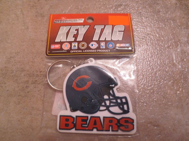 (image for) NFL Chicago Bears Helmet Logo Key Ring Tag Keychain (118) - Click Image to Close