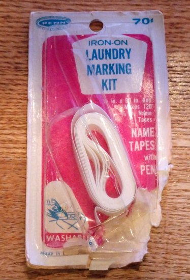 (image for) Penn Iron-On Laundry Marking Kit, Name Tapes Included, No Pen - Click Image to Close