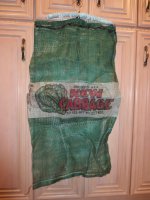 (image for) VINTAGE NEW CABBAGE 50 POUND PRODUCE BAG SACK - ADVERTISING