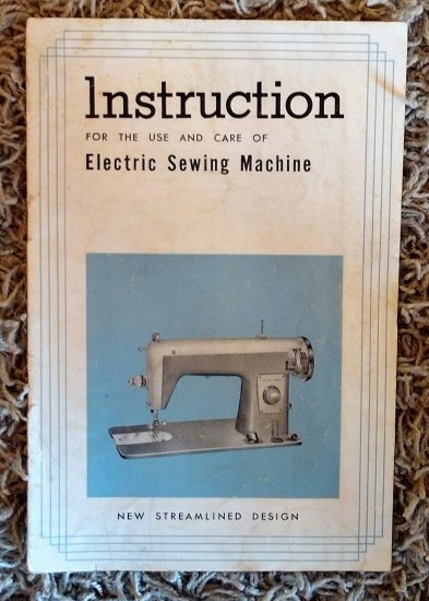 (image for) Electric Sewing Machine Manual, Original - Click Image to Close