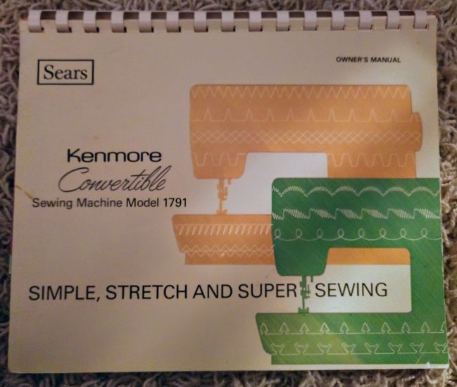 (image for) Sears Kenmore 1791 Instruction Manual, Original - Click Image to Close