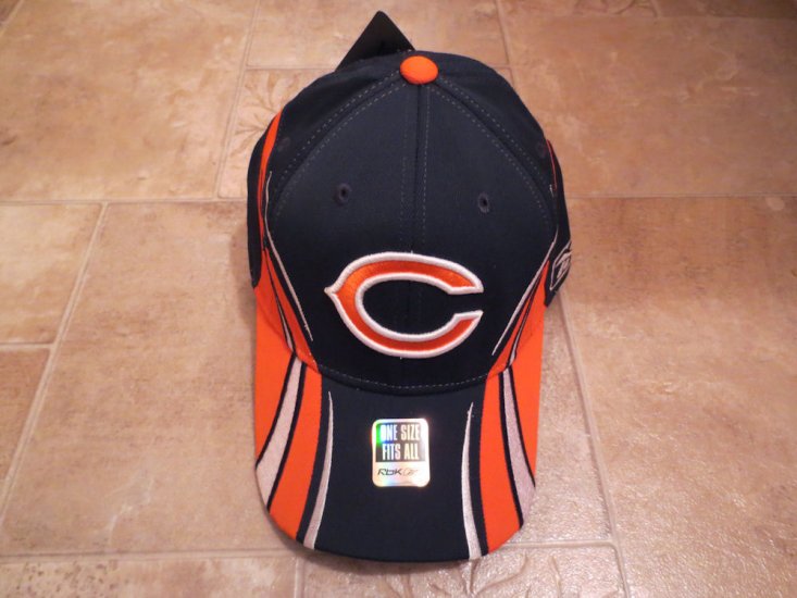 (image for) NFL Bears Orange, Navy Blue, & White Baseball Hat, E954Z (145) - Click Image to Close