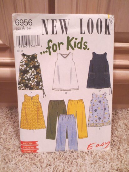 (image for) Pattern, New Look for Kids, 6956, Size A 3-8 - Click Image to Close
