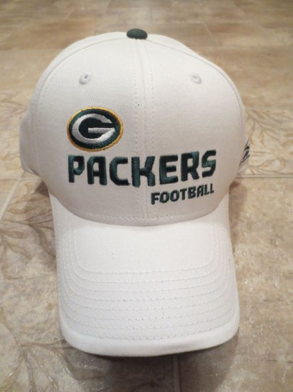 (image for) NFL Green Bay Packers Baseball Cap Hat, White (74) - Click Image to Close