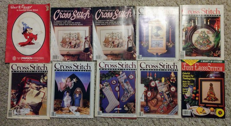 (image for) Magazines, 8 Cross Stitch, 1 Just Cross Stitch, & 1 Disney - Click Image to Close