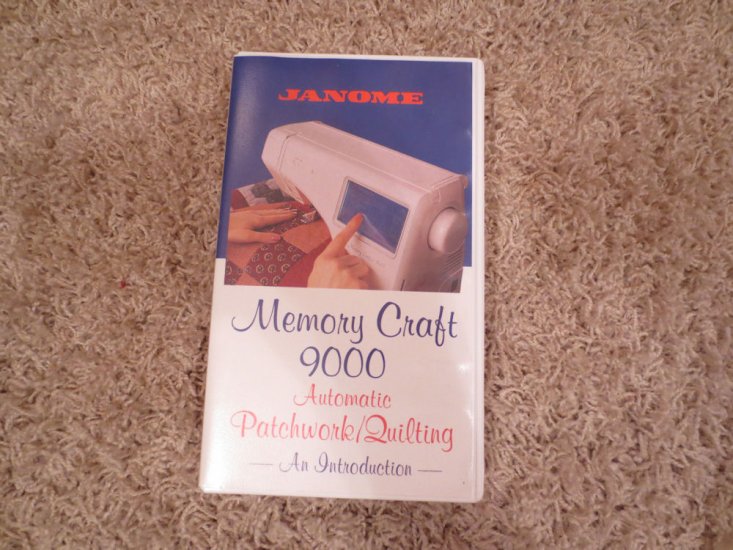 (image for) New Home Janome Memory Craft 9000 Patchwork Quilting VHS Video - Click Image to Close