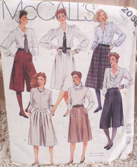 (image for) Pattern, McCall's, 2058, Size 12 - Click Image to Close