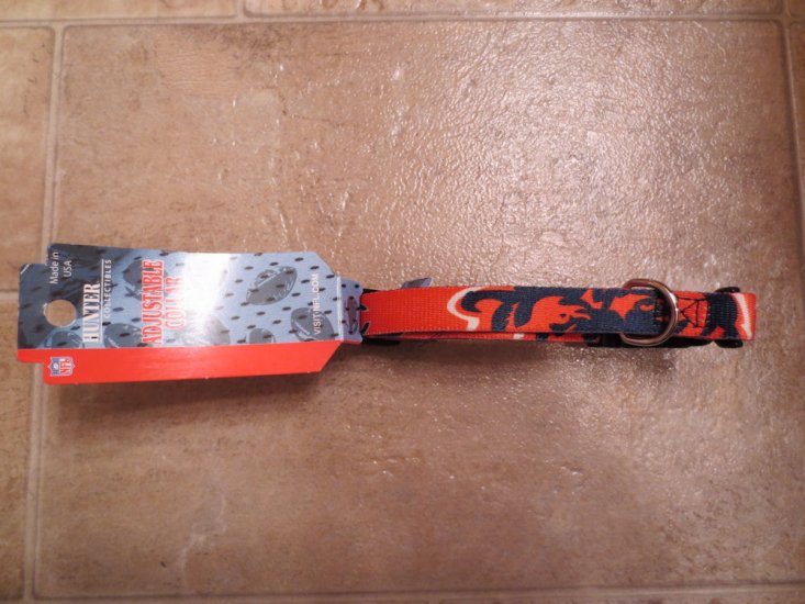 (image for) NFL Chicago Bears Adjustable Dog Cat Pet Collar, Size S (127) - Click Image to Close