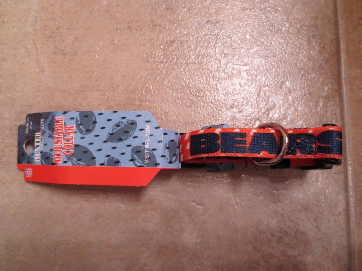 (image for) NFL Chicago Bears Adjustable Dog Cat Pet Collar, Size XXS (127) - Click Image to Close