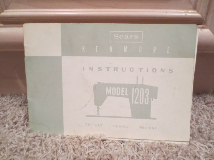 (image for) Sears Kenmore 1203 Instruction Manual, Original - Click Image to Close