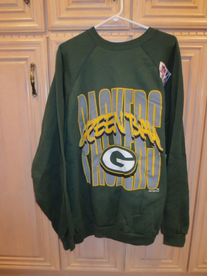 (image for) NFL Green Bay Packers Green Sweatshirt, 3XL, Made in USA (44) - Click Image to Close