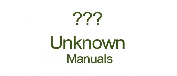 (image for) Unknown Makes, Original Instruction Manuals, Models Listed - Click Image to Close