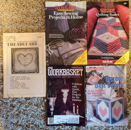 (image for) Magazines, Treadleart, Workbasket, Plastic Canvas, and Singer - Click Image to Close