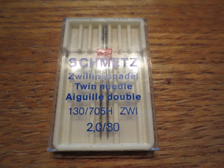 (image for) Schmetz, 130/705H ZWI, 2,0/80, Item N8, 2 Twin Needles - Click Image to Close