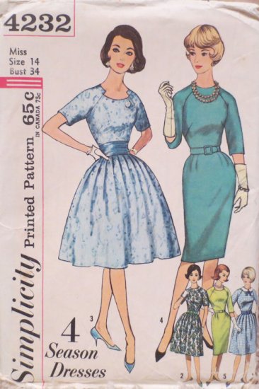 (image for) Pattern, Simplicity, 4232, Size 14 Misses, Bust 34 - Click Image to Close