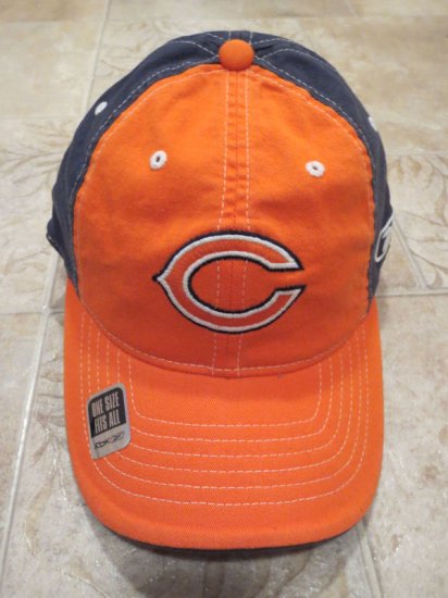 (image for) NFL Chicago Bears Baseball Cap Hat, Navy Blue & Orange (179) - Click Image to Close