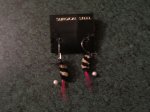 (image for) Earrings, Fishing, New, Yellow Black Pink, Silver Wires, FE2
