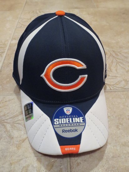 (image for) NFL Chicago Bears Baseball Cap Hat, White & Navy Blue (189) - Click Image to Close
