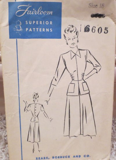 (image for) Pattern, Fairloom Superior Patterns, 6605, Size 18 - Click Image to Close