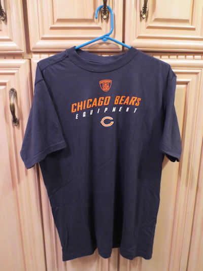 (image for) NFL Chicago Bears Navy Blue on Field T-Shirt, S (155) - Click Image to Close