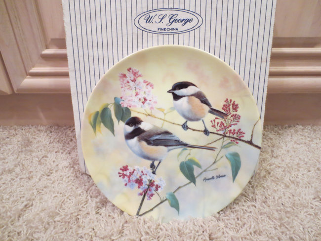 (image for) Plate, 1991 Chickadees Among the Lilacs - Click Image to Close