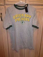 (image for) NFL Green Bay Packers Gray T-Shirt w/ Green Edging, Medium (41)