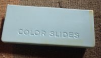 (image for) VINTAGE COLOR SLIDES BLUE PLASTIC CASE FROM PHOTO SLIDES