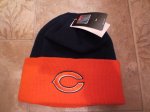 (image for) NFL Bears Team Apparel Orange & Blue Logo Cuffed Hat (137)